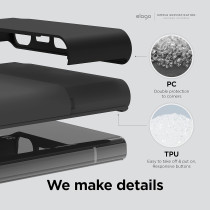 Elago Glide Compatible With Samsung Galaxy S23 Ultra Case, Precise Camera Cutouts, Drop Protection, Shockproof Protective Cover, Full Cover Design, Dark Grey/Black
