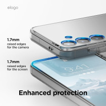 Elago Hybrid Case Designed For Samsung Galaxy S24 Plus 6.7 Inch Case, Precise Camera Cutouts, Sleek And Light Design, Protective Cover, Shockproof Bumper, Transparent, Egs24Hb67-Tr