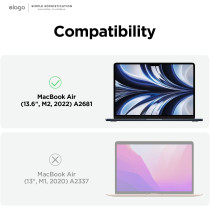Elago Ultra Slim Hard Case Compatible With Macbook Air 13.6 Inch M2 A2681, Ultra Slim, Full Protection, Access To All Features, Clear, Embair13.6M2Sm-Cl
