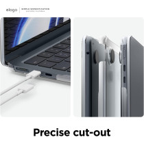Elago Ultra Slim Hard Case Compatible With Macbook Air 13.6 Inch M2 A2681, Ultra Slim, Full Protection, Access To All Features, Clear, Embair13.6M2Sm-Cl