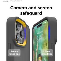 Elago Glide Armor Case Designed For Iphone 14 Pro Case, Drop Protection, Shockproof Protective Tpu Cover, Upgraded Shockproof, Enhanced Camera Guard, Dark Gray/Yellow, Es14Gl61Pro-Dgyye