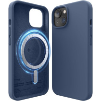 Elago Magnetic Case Compatible With Magsafe Iphone 14 Case, Magsafe Built In Magnets, Liquid Silicone Case, Shockproof, Strong Magnet, 6.1 Inch, Jean Indigo, Es14Mssc61-Jin
