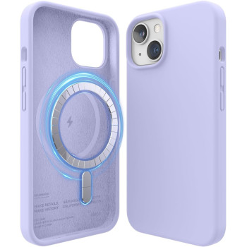 Elago Magnetic Case Compatible With Magsafe Iphone 14 Case, Magsafe Built In Magnets, Liquid Silicone Case, Shockproof, Strong Magnet, 6.1 Inch, Purple, Es14Mssc61-Pu
