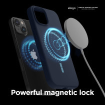 Elago Magnetic Case Compatible With Magsafe Iphone 14 Plus Case, Magsafe Built In Magnets, Liquid Silicone Case, Shockproof, Strong Magnet, 6.7 Inch, Jean Indigo, Es14Mssc67-Jin