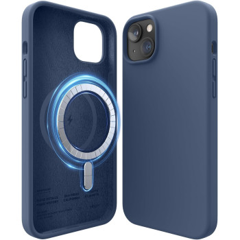 Elago Magnetic Case Compatible With Magsafe Iphone 14 Plus Case, Magsafe Built In Magnets, Liquid Silicone Case, Shockproof, Strong Magnet, 6.7 Inch, Jean Indigo, Es14Mssc67-Jin