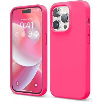 Elago Compatible With Iphone 14 Pro Case, Liquid Silicone Case, Full Body Protective Cover, Shockproof, Slim Phone Case, Anti Scratch Soft Microfiber Lining, 6.1 Inch, Ice Red, Es14Sc61Pro-Ired