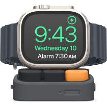 Elago W9 Stand Compatible With Apple Watch, Ultra2/Ultra/9/8/7/6/5/4/3/2/1/Se, 49Mm, 45Mm, 44Mm,42Mm, 41Mm, 40Mm, 38Mm/ Galaxy Watch 5, 5 Pro, 6 Series, Dark Grey, Est-Wt9-Ultra-Dgy