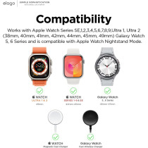 Elago W9 Stand Compatible With Apple Watch, Ultra2/Ultra/9/8/7/6/5/4/3/2/1/Se, 49Mm, 45Mm, 44Mm,42Mm, 41Mm, 40Mm, 38Mm/ Galaxy Watch 5, 5 Pro, 6 Series, Dark Grey, Est-Wt9-Ultra-Dgy
