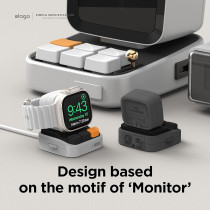 Elago W9 Stand Compatible With Apple Watch, Ultra2/Ultra/9/8/7/6/5/4/3/2/1/Se, 49Mm, 45Mm, 44Mm,42Mm, 41Mm, 40Mm, 38Mm/ Galaxy Watch 5, 5 Pro, 6 Series, Dark Grey, Est-Wt9-Ultra-Dgy