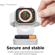 Elago W9 Stand Compatible With Apple Watch, Ultra2/Ultra/9/8/7/6/5/4/3/2/1/Se, 49Mm, 45Mm, 44Mm,42Mm, 41Mm, 40Mm, 38Mm / Galaxy Watch 5, 5 Pro, 6 Series, Light Grey, Est-Wt9-Ultra-Lgy