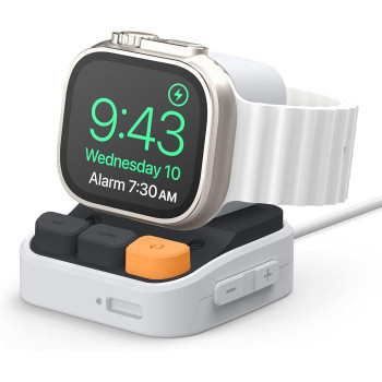 Elago W9 Stand Compatible With Apple Watch, Ultra2/Ultra/9/8/7/6/5/4/3/2/1/Se, 49Mm, 45Mm, 44Mm,42Mm, 41Mm, 40Mm, 38Mm / Galaxy Watch 5, 5 Pro, 6 Series, Light Grey, Est-Wt9-Ultra-Lgy