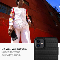 Spigen Liquid Air Armor Designed For iPhone 11 Case 2019, Matte Black, 076CS27184