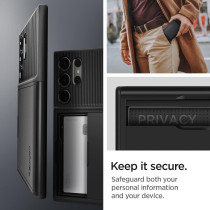 Spigen Slim Armor CS Designed For Galaxy S23 Ultra Case 2023, Black, ACS05628