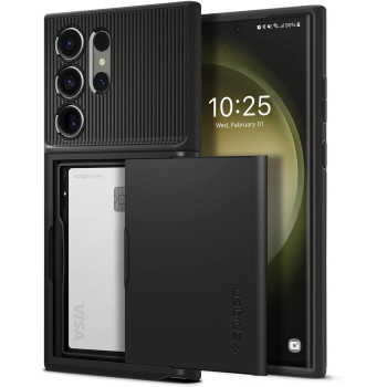 Spigen Slim Armor CS Designed For Galaxy S23 Ultra Case 2023, Black, ACS05628