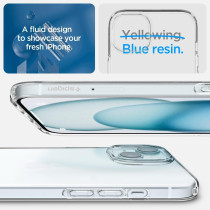 Spigen Liquid Crystal Designed For iPhone 15 Case 2023, Military Grade Drop Protection, Crystal Clear, ACS06786