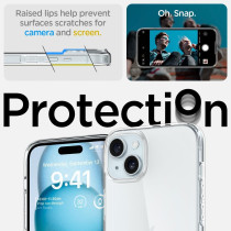 Spigen Liquid Crystal Designed For iPhone 15 Case 2023, Military Grade Drop Protection, Crystal Clear, ACS06786