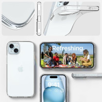 Spigen Liquid Crystal Designed For iPhone 15 Case 2023, Military Grade Drop Protection, Crystal Clear, ACS06786