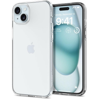 Spigen Liquid Crystal Designed For iPhone 15 Case 2023, Military Grade Drop Protection, Crystal Clear, ACS06786