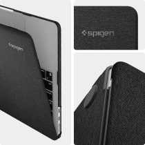 Spigen Urban Fit Designed For MacBook Air 13 inch Case 2024 M3 A3113, 2022 M2 A2681, Protective Premium Fabric Case, Black, ACS05272
