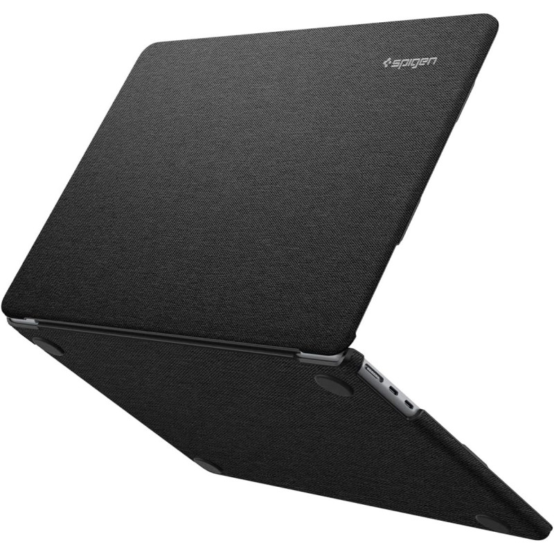 Spigen Urban Fit Designed For MacBook Air 13 inch Case 2024 M3 A3113, 2022 M2 A2681, Protective Premium Fabric Case, Black, ACS05272