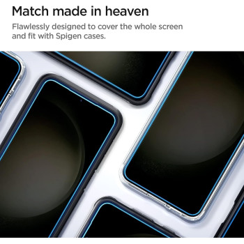 Spigen Tempered Glass Screen Protector Glass TR EZ Fit Designed For Galaxy S23 2023, 2 Pack, Case Friendly, Crystal Clear, S23