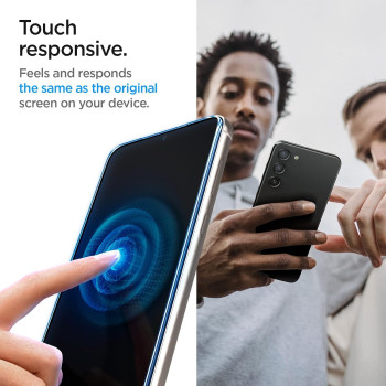 Spigen Tempered Glass Screen Protector Glass TR EZ Fit Designed For Galaxy S23 2023, 2 Pack, Case Friendly, Crystal Clear, S23