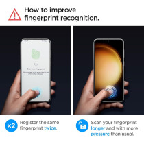 Spigen Tempered Glass Screen Protector Glass TR EZ Fit Designed For Galaxy S23 2023, 2 Pack, Case Friendly, Crystal Clear, S23