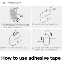 Elago Compatible With AirPods Pro 2nd Generation Case Clear Compatible With AirPods Pro 2 Case, Protective Case With Keychain, Transparent, Wireless Charging, Reduced Yellowing, Lavender, EAPP2CL-HANG-LV