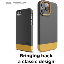 Elago Glide Armor Case Designed For iPhone 13 Pro Max Case, Drop Protection, Shockproof Protective TPU Cover, Upgraded Shockproof, Mix And Match Parts, Enhanced Camera Guard, Dark Gray/Yellow, ES13GL67-DGYYE