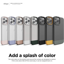 Elago Glide Armor Case Designed For iPhone 13 Pro Max Case, Drop Protection, Shockproof Protective TPU Cover, Upgraded Shockproof, Mix And Match Parts, Enhanced Camera Guard, Dark Gray/Yellow, ES13GL67-DGYYE