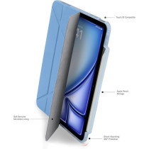 Pipetto Origami No3 Pencil Case For Apple Ipad Air 13 Inch Case M2 Smart Cover With 5 In 1 Stand, Light Blue