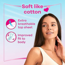 Always Cotton Skin Love Sanitary Pads, 60 Large Thick Pads