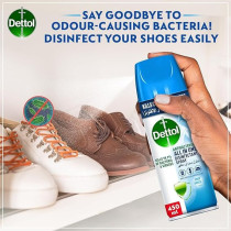 Dettol Crisp Breeze Antibacterial All In One Disinfectant Spray For Use On Sofa, Car Seats, Kitchen Surfaces, Kills 99.9 Percentage Of Bacteria And Viruses, 450Ml
