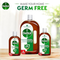 Dettol Antiseptic Antibacterial Disinfectant Liquid For Effective Germ Protection And Personal Hygiene, Used In Floor Cleaning, Bathing And Laundry, 1L, Pack Of 2