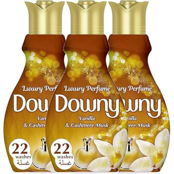 Downy Perfume Collection Concentrate Fabric Softener Feel Luxurious, 880Ml, Triple Pack