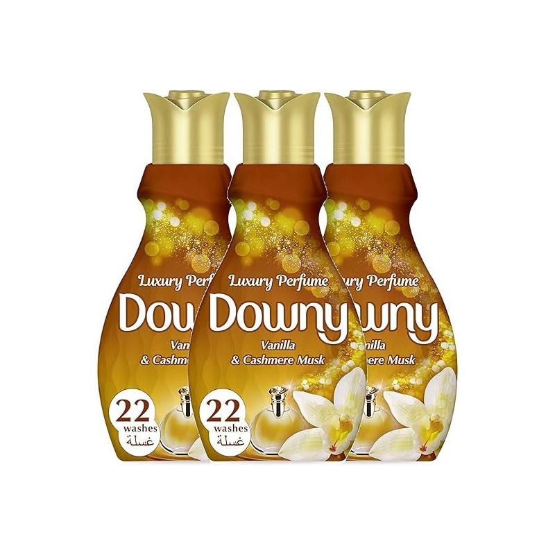 Downy Perfume Collection Concentrate Fabric Softener Feel Luxurious, 880Ml, Triple Pack