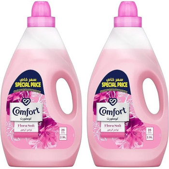 Comfort Fabric Softener Flora Soft, 2.9 Liters, Pack Of 2
