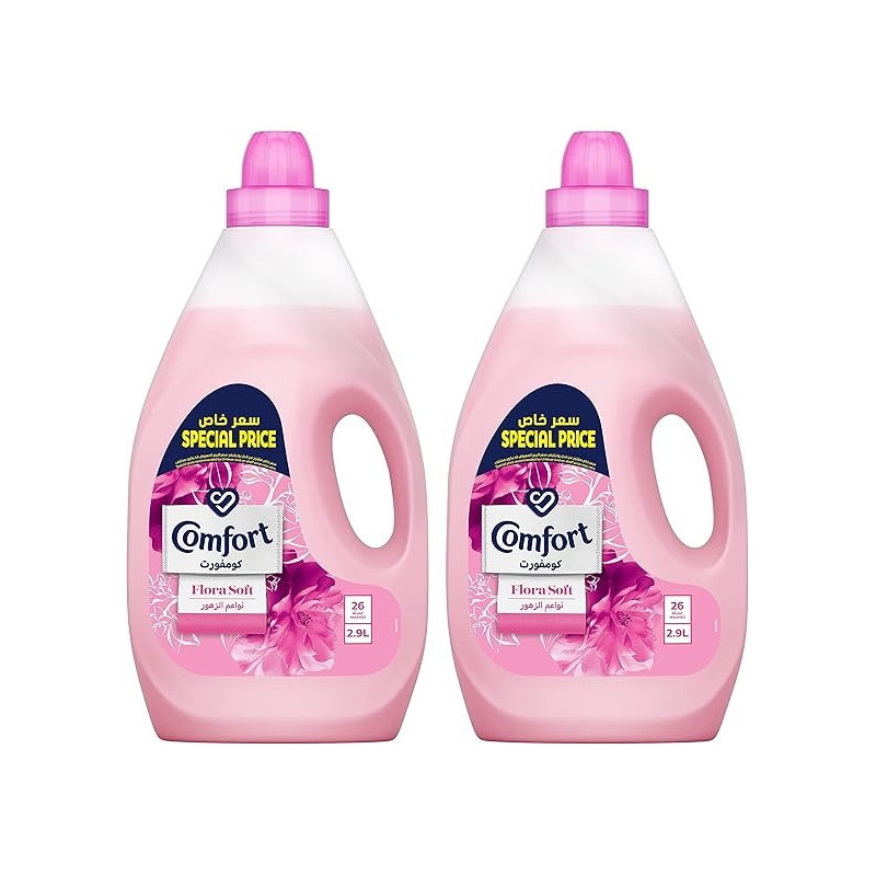 Comfort Fabric Softener Flora Soft, 2.9 Liters, Pack Of 2