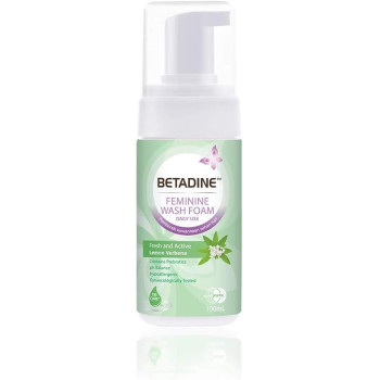 Betadine Intimate Foam, Fresh And Active Lemon Verbena, 100 Ml