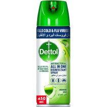 Dettol Morning Dew Antibacterial All In One Disinfectant Spray For Use On Sofa, Car Seats, Kitchen Surfaces, Kills 99.9 Percentage Of Bacteria And Viruses, 450Ml