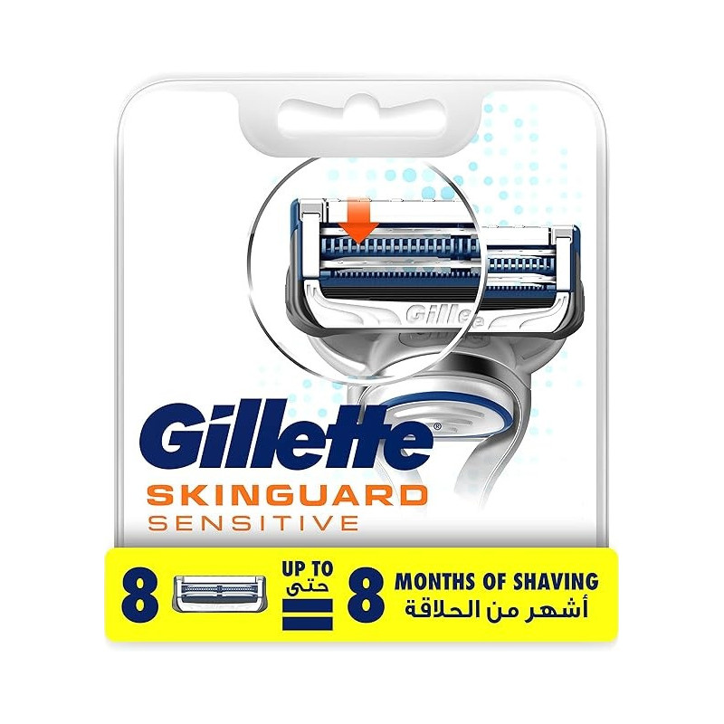 Gillette Skinguard Sensitive Blade Refills, 8 Count
