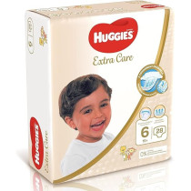 Huggies Extra Care, Size 6, 15 Plus Kg, Value Pack, 28 Diapers