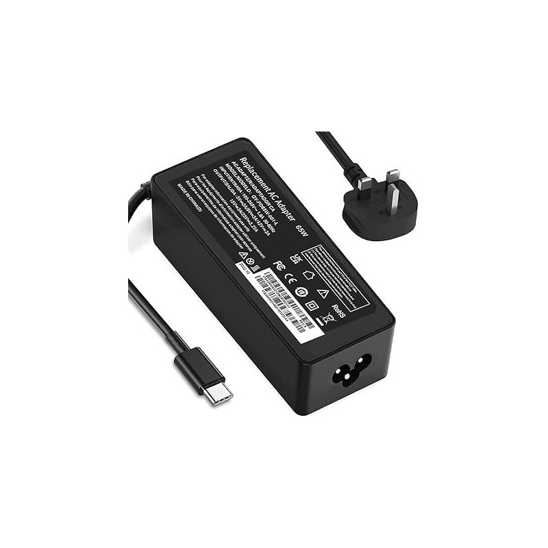 Inzofi 65W 45W USB C Laptop Charger For Lenovo ThinkPad Yoga T14 T14s T15 T480 T480s T490 T490s T580 T590 L13 E15 Thinkbook 13s 14 14s 15 G2 Chromebook C330 S330 100e 300e 500e AC Adapter Power Supply Cord