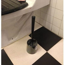 Ikea Bolmen Toilet Brush/Holder, Black, 14.02 x 4.29 x 4.09 Inch