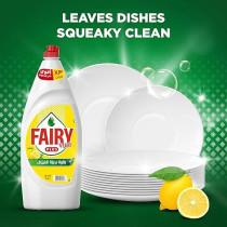 Fairy Plus Lemon Dishwashing Liquid Soap, Mega Box, Pack Of 6, 6 x 600 Ml