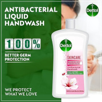 Dettol Skincare Handwash Liquid Soap Refill Rose And Sakura Blossom Fragrance, 1 Litre