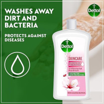 Dettol Skincare Handwash Liquid Soap Refill Rose And Sakura Blossom Fragrance, 1 Litre