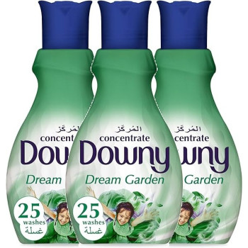 Downy Concentrate Fabric Softener, Dream Garden Scent, Long Lasting Freshness, Fabric And Wrinkle Protector, Pack Of 2 Plus 1 x 1 Liter