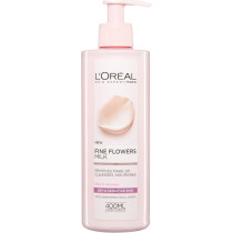 L'Oreal Paris Fine Flowers Cleansing Milk Lotion Makeup Remover Dry Sensitive Skin, 400 Ml