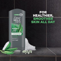 Dove Reviving Minerals And Sage Body And Face Wash With 24 Hour Nourishing Micromoisture Technology Body Wash For Men, 400 Ml